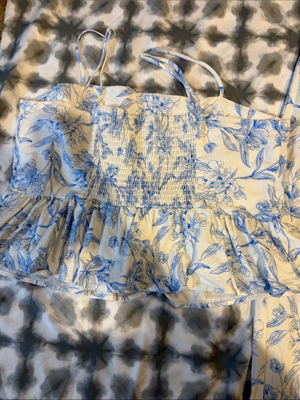 A New Day Blue Floral Two-Piece Skirt Set - Picture 3 of 6